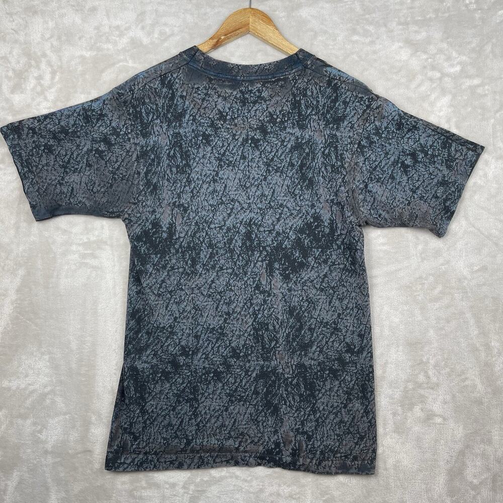 Vintage 90s Lake Taho Ski Ski T Shirt Acid Marble Wash USA Made Men's Med Grunge - Picture 7 of 11